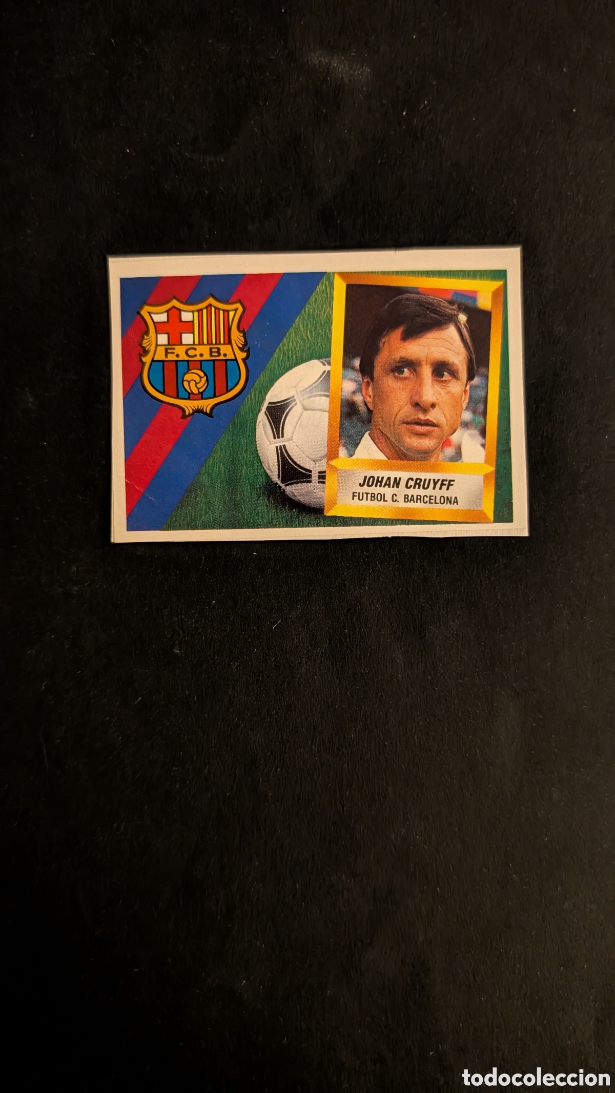 Fu&szlig;ball-Sticker: CRUYFF ENTRENADOR BARCELONA LIGA ESTE 1988/89 88 89 RECORTADO RECUPERADO
