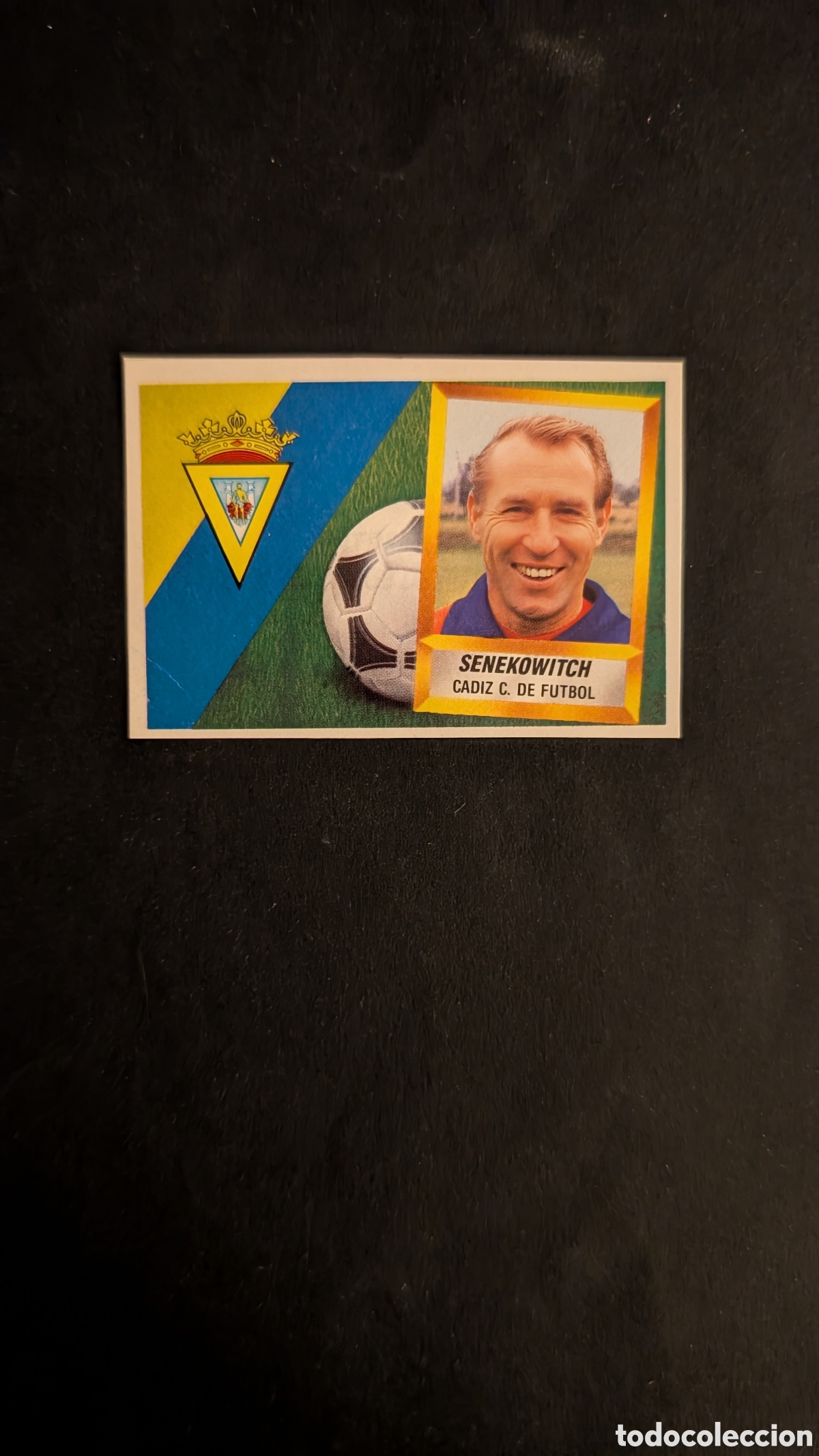 Fu&szlig;ball-Sticker: SENEKOWITCH ENTRENADOR CADIZ LIGA ESTE 1988/89 88 89 RECORTADO RECUPERADO