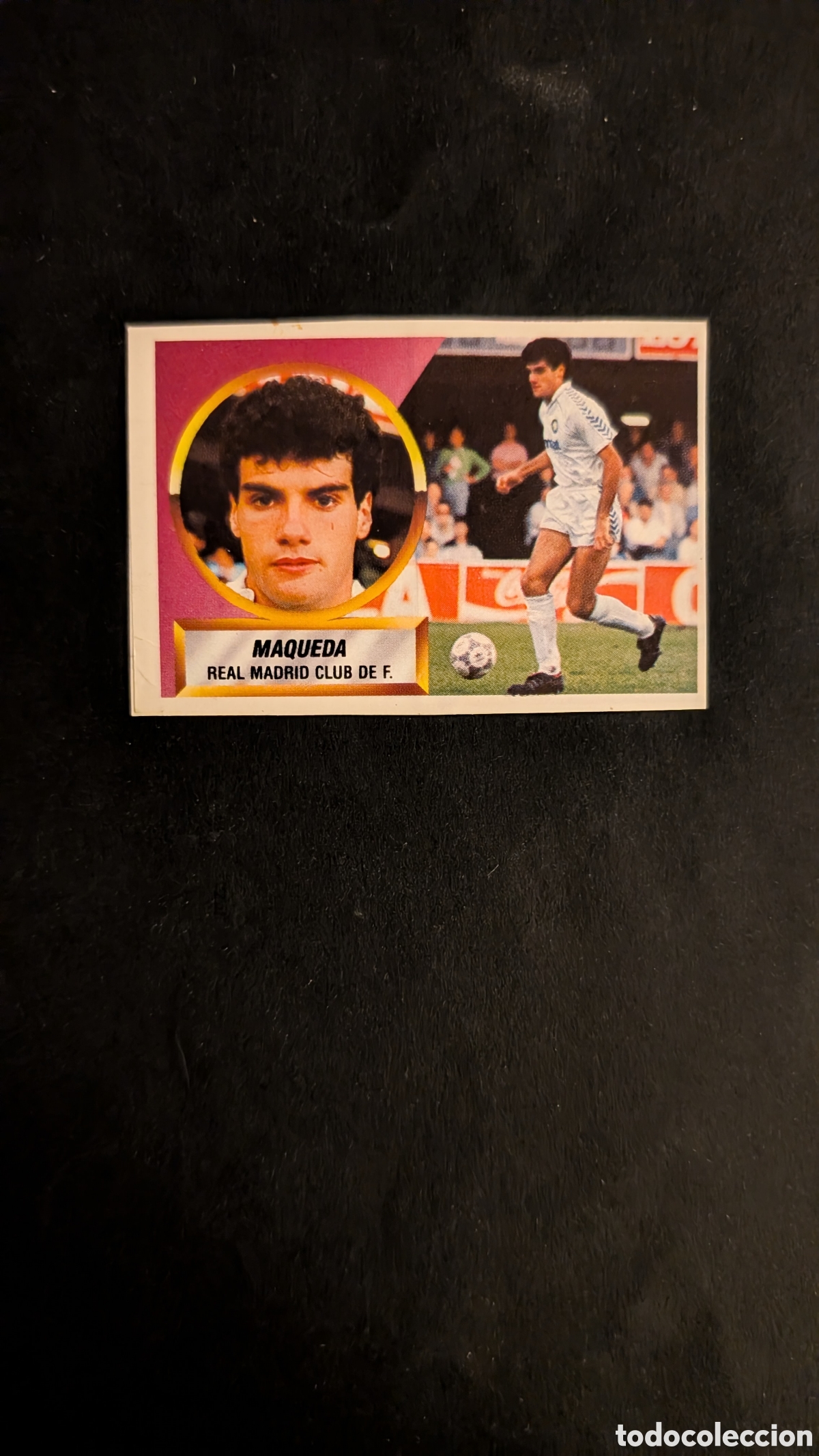 Fu&szlig;ball-Sticker: MAQUEDA REAL MADRID LIGA ESTE 1988/89 88 89 RECORTADO RECUPERADO