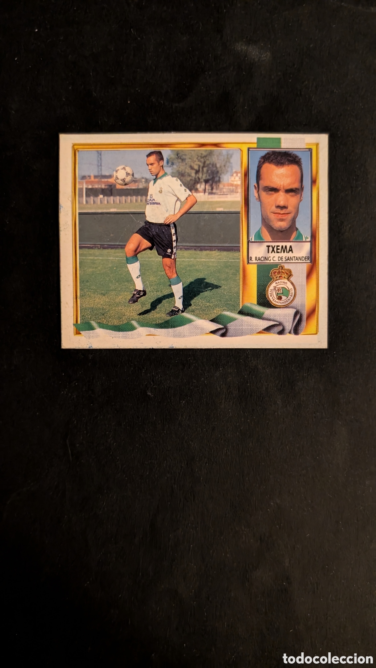 Fu&szlig;ball-Sticker: TXEMA RACING SANTANDER VERSION FICHAJE 31 LIGA ESTE 1995/96 95 96 RECORTADO