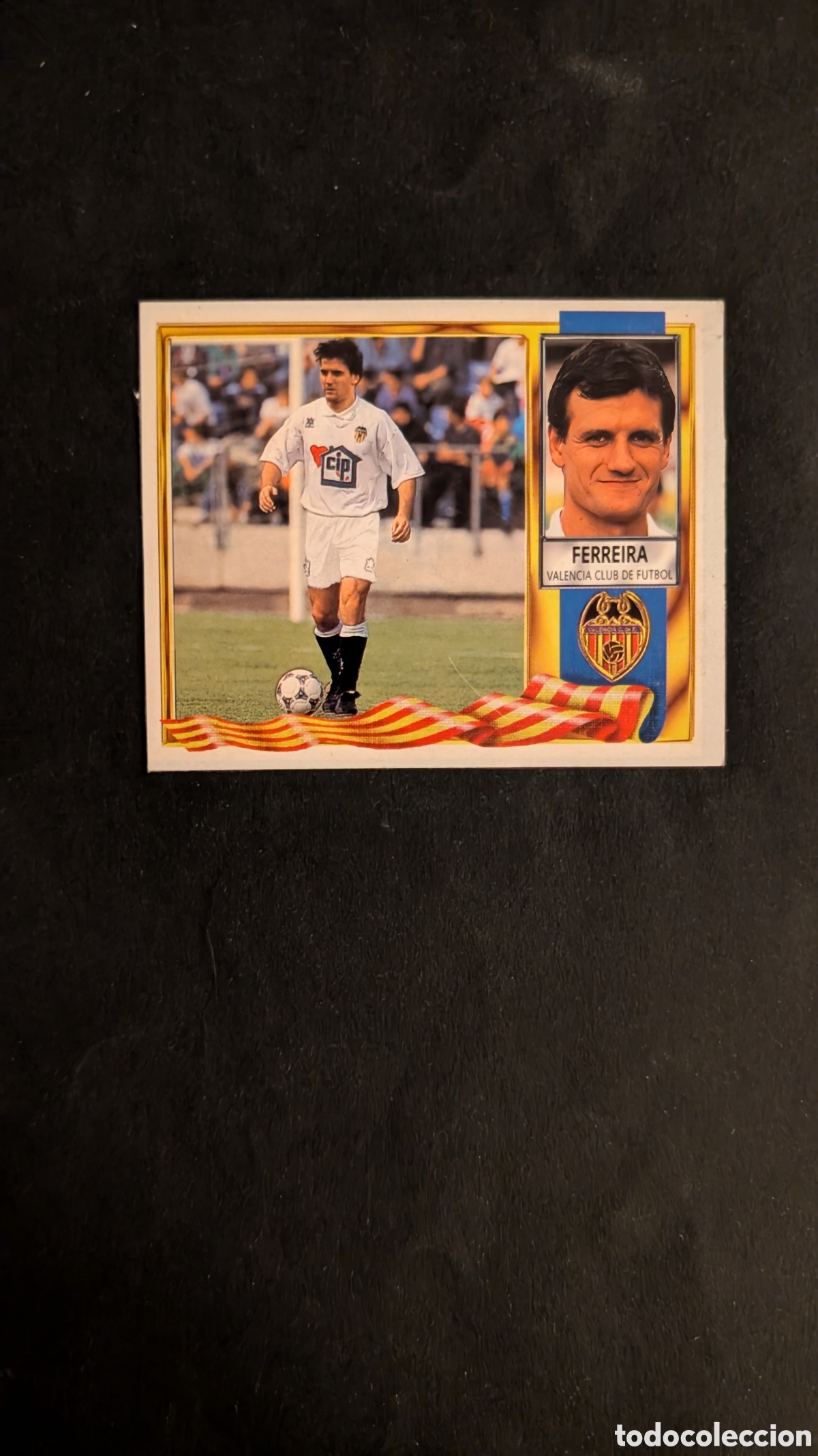 Fu&szlig;ball-Sticker: FERREIRA VALENCIA FICHAJE 32 LIGA ESTE 1995/96 95 96 RECORTADO