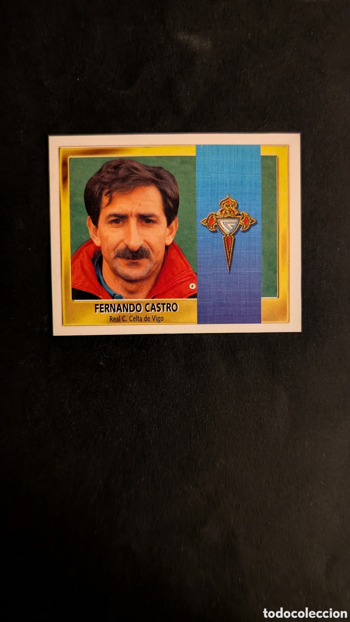 Fu&szlig;ball-Sticker: FERNANDO CASTRO ENTRENADOR CELTA COLOCA LIGA ESTE 1995/96 95 96 RECORTADO