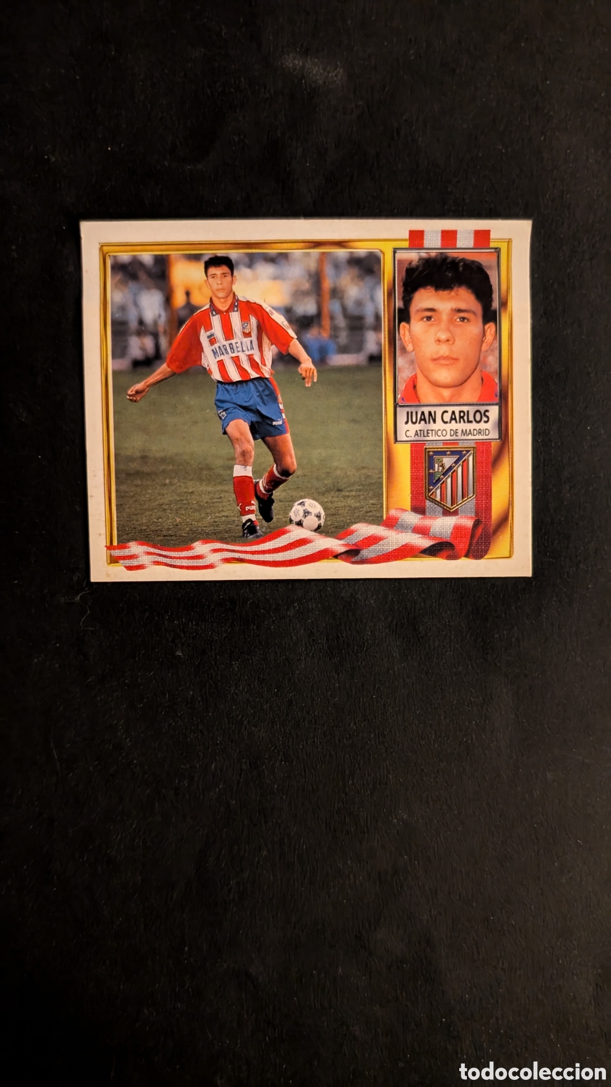 Fu&szlig;ball-Sticker: JUAN CARLOS ATLETICO MADRID COLOCA LIGA ESTE 1995/96 95 96 VENTANILLA