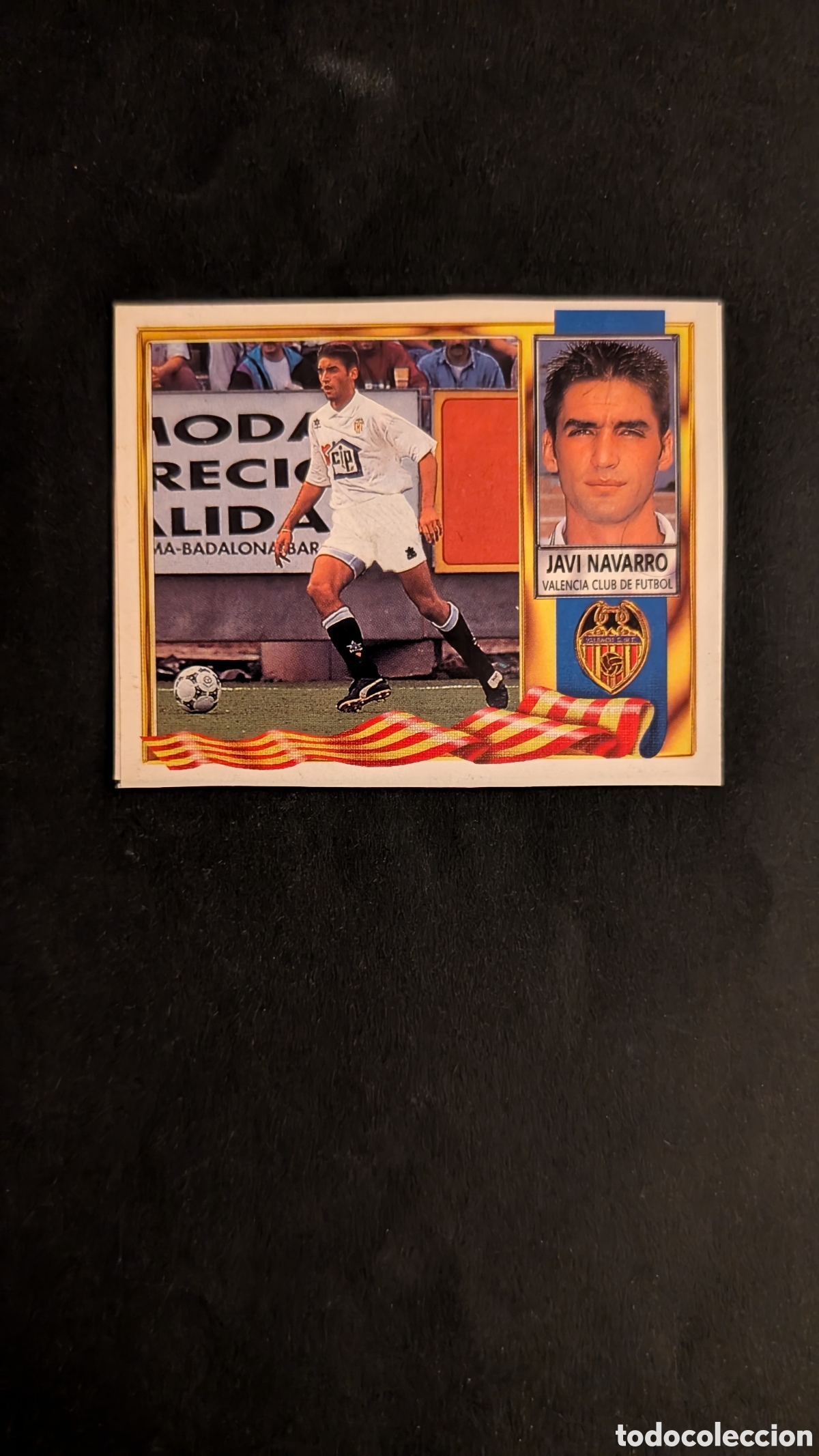 Football Stickers: JAVI NAVARRO VALENCIA VERSION COLOCA LIGA ESTE 1995/96 95 96 RECORTADO