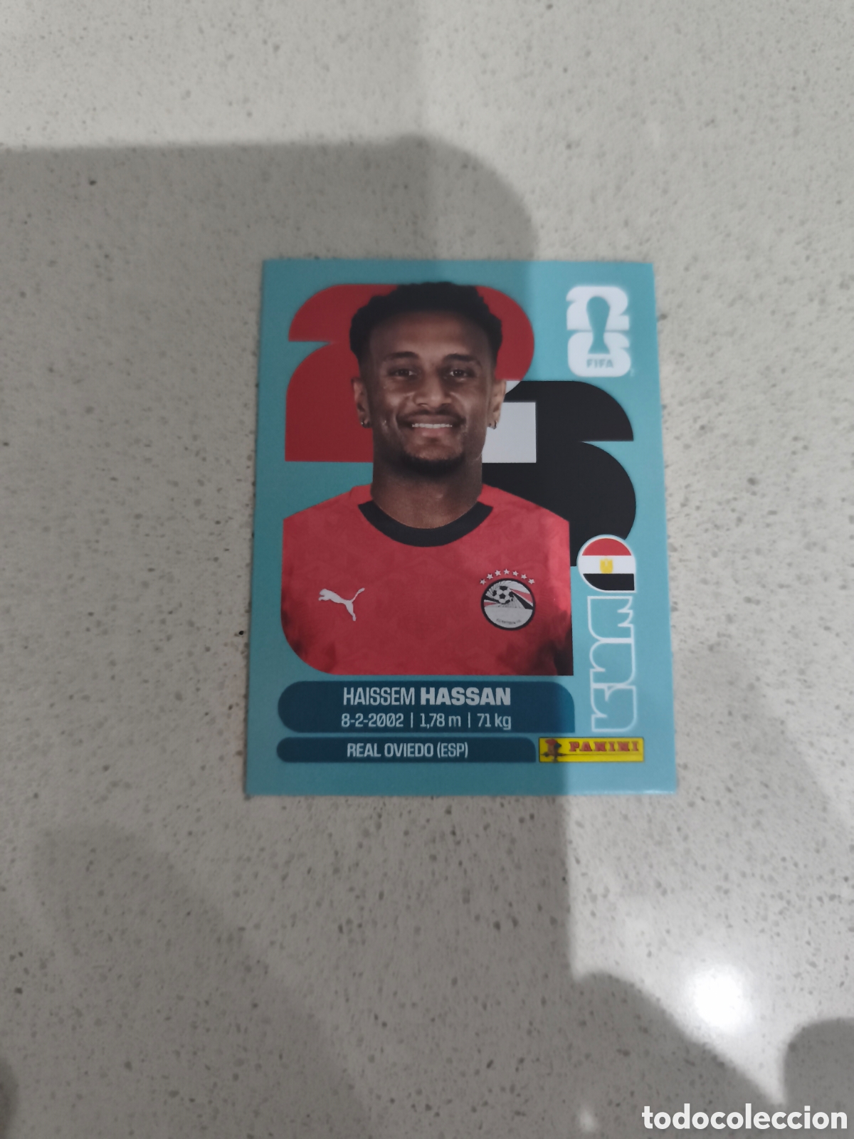 Cromos de f&uacute;tbol: CROMO HASSAN EGIPTO. SET ACTUALIZACI&Oacute;N MUNDIAL 2026. PANINI.