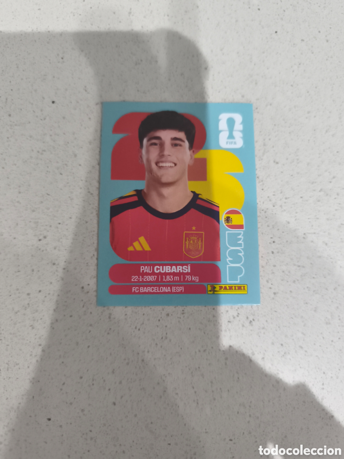 Football Stickers: CROMO ROOKIE CUBARS&Iacute; ESPA&Ntilde;A. SET ACTUALIZACI&Oacute;N MUNDIAL 2026. PANINI.