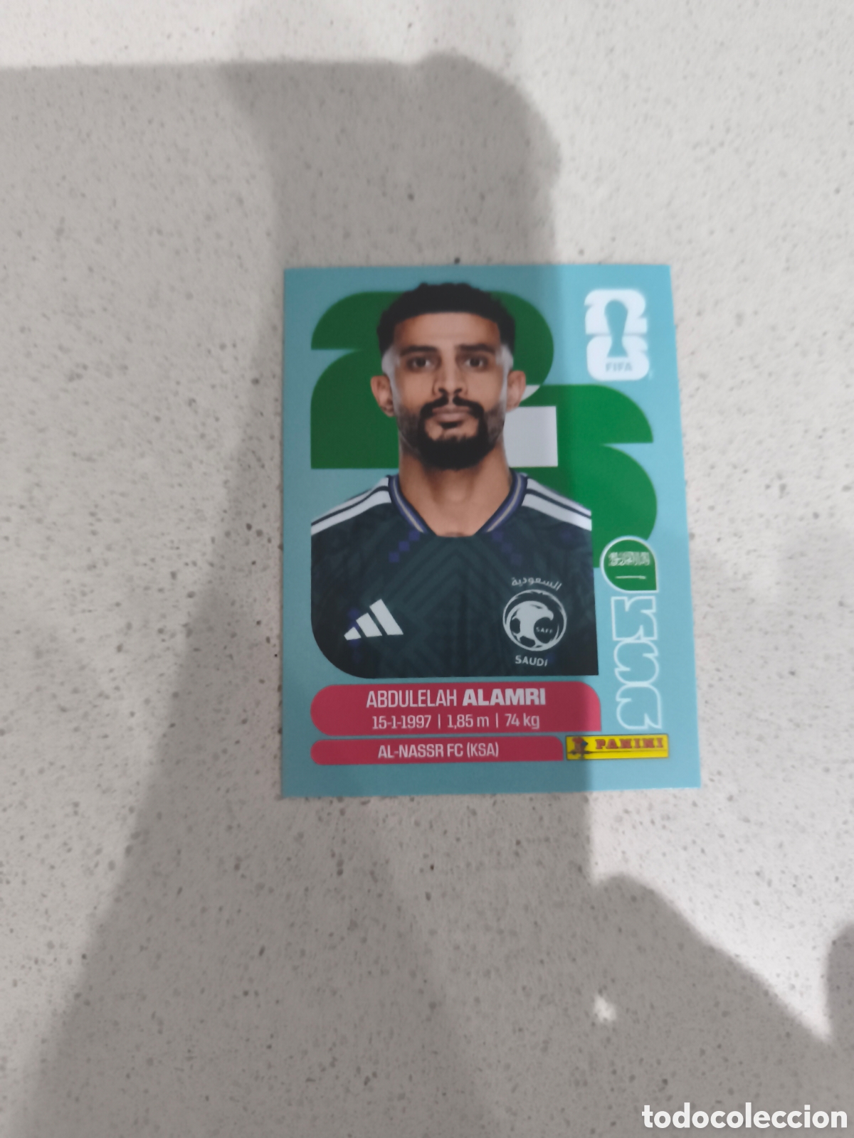 Cromos de f&uacute;tbol: CROMO ALAMRI ARABIA SAUD&Iacute;. SET ACTUALIZACI&Oacute;N MUNDIAL 2026. PANINI.