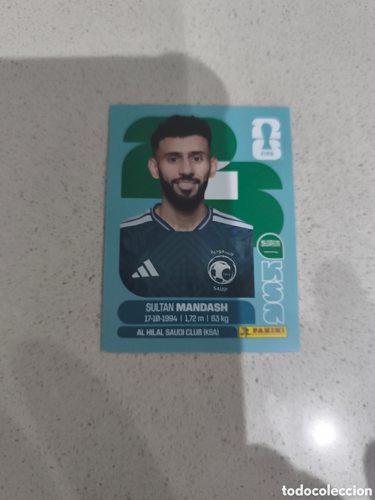 Cromos de f&uacute;tbol: CROMO MANDASH ARABIA SAUD&Iacute;. SET ACTUALIZACI&Oacute;N MUNDIAL 2026. PANINI.