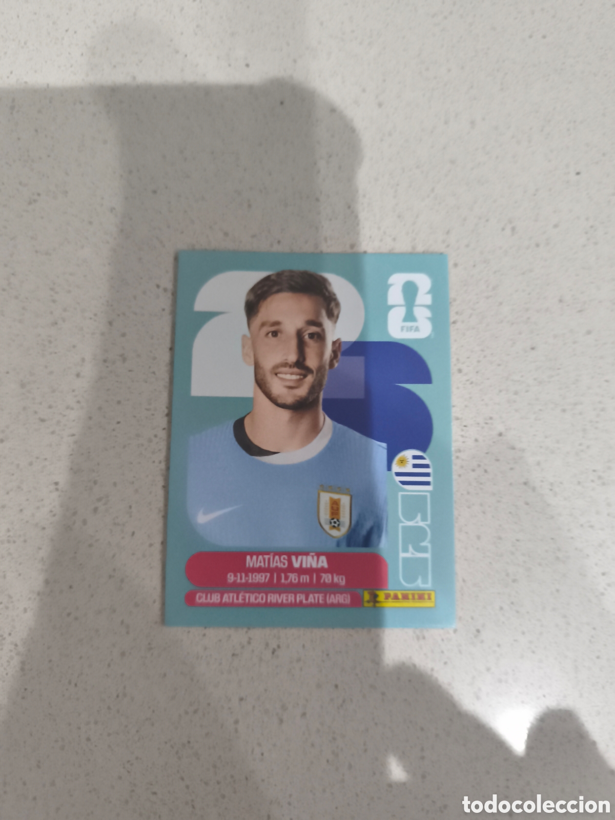 Cromos de f&uacute;tbol: CROMO VI&Ntilde;A URUGUAY. SET ACTUALIZACI&Oacute;N MUNDIAL 2026. PANINI.