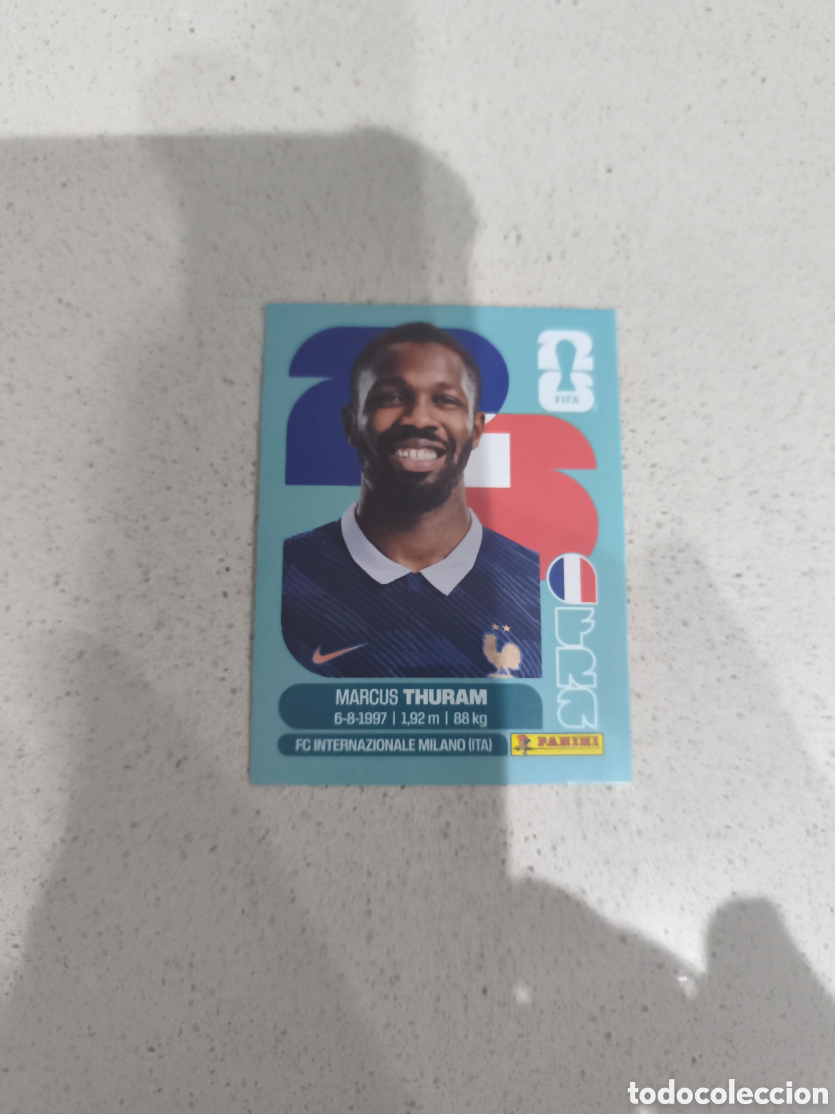 Cromos de f&uacute;tbol: CROMO THURAM FRANCIA. SET ACTUALIZACI&Oacute;N MUNDIAL 2026. PANINI.