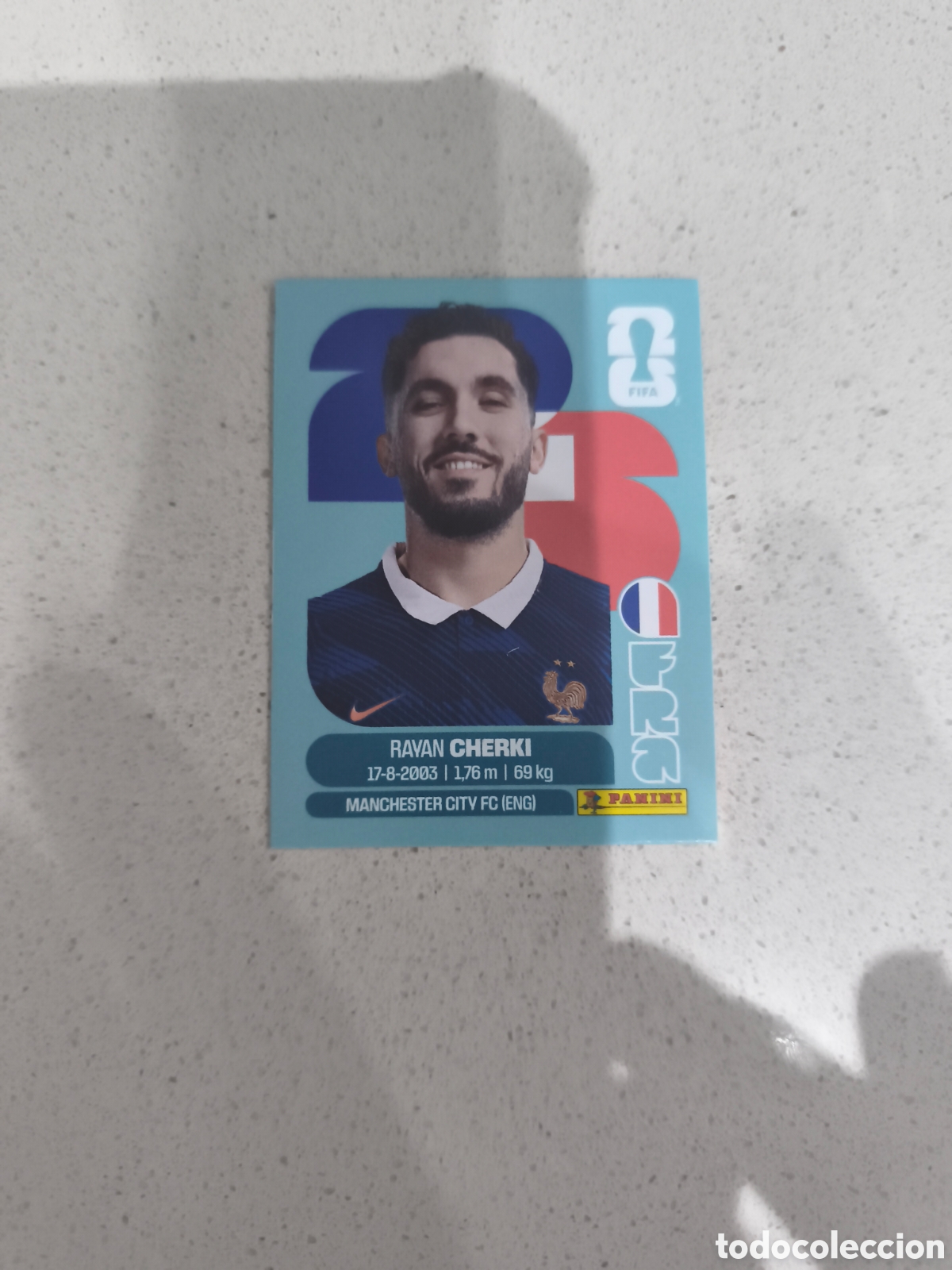 Cromos de f&uacute;tbol: CROMO CHERKI FRANCIA. SET ACTUALIZACI&Oacute;N MUNDIAL 2026. PANINI.