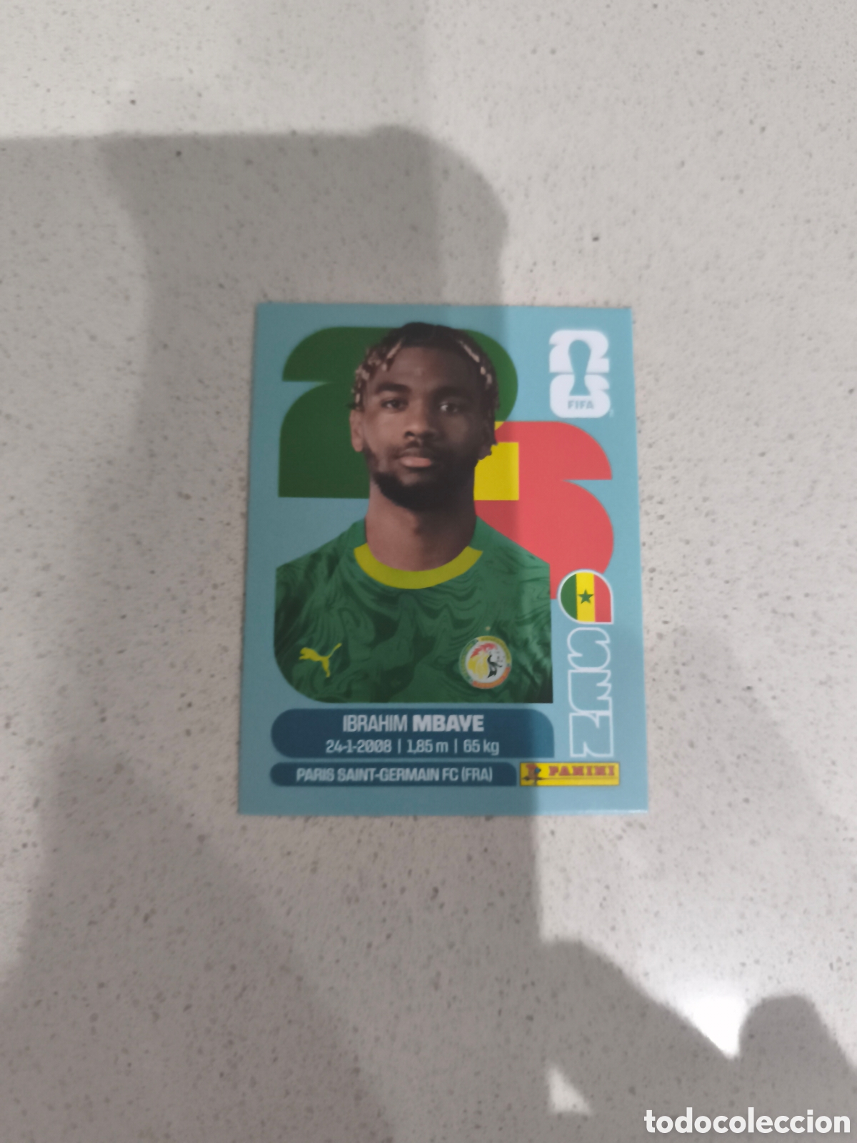 Cromos de f&uacute;tbol: CROMO MBAYE SENEGAL. SET ACTUALIZACI&Oacute;N MUNDIAL 2026. PANINI.