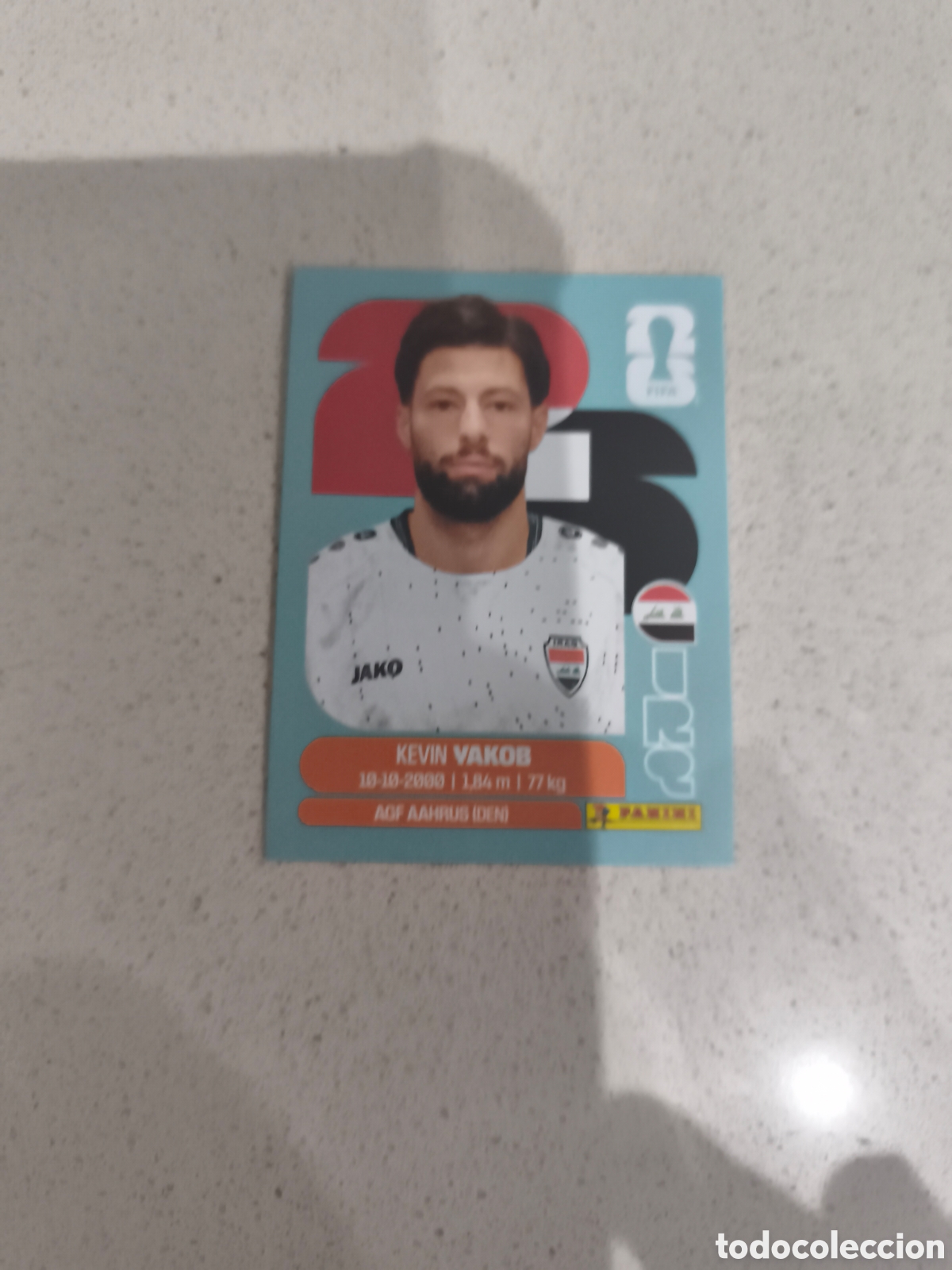 Cromos de f&uacute;tbol: CROMO YAKOB IRAQ. SET ACTUALIZACI&Oacute;N MUNDIAL 2026. PANINI.