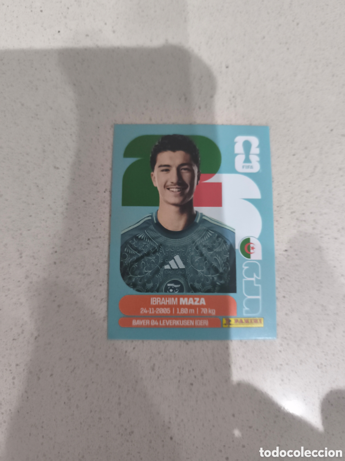 Cartes &agrave; collectionner de Football: CROMO MAZA ARGELIA. SET ACTUALIZACI&Oacute;N MUNDIAL 2026. PANINI.
