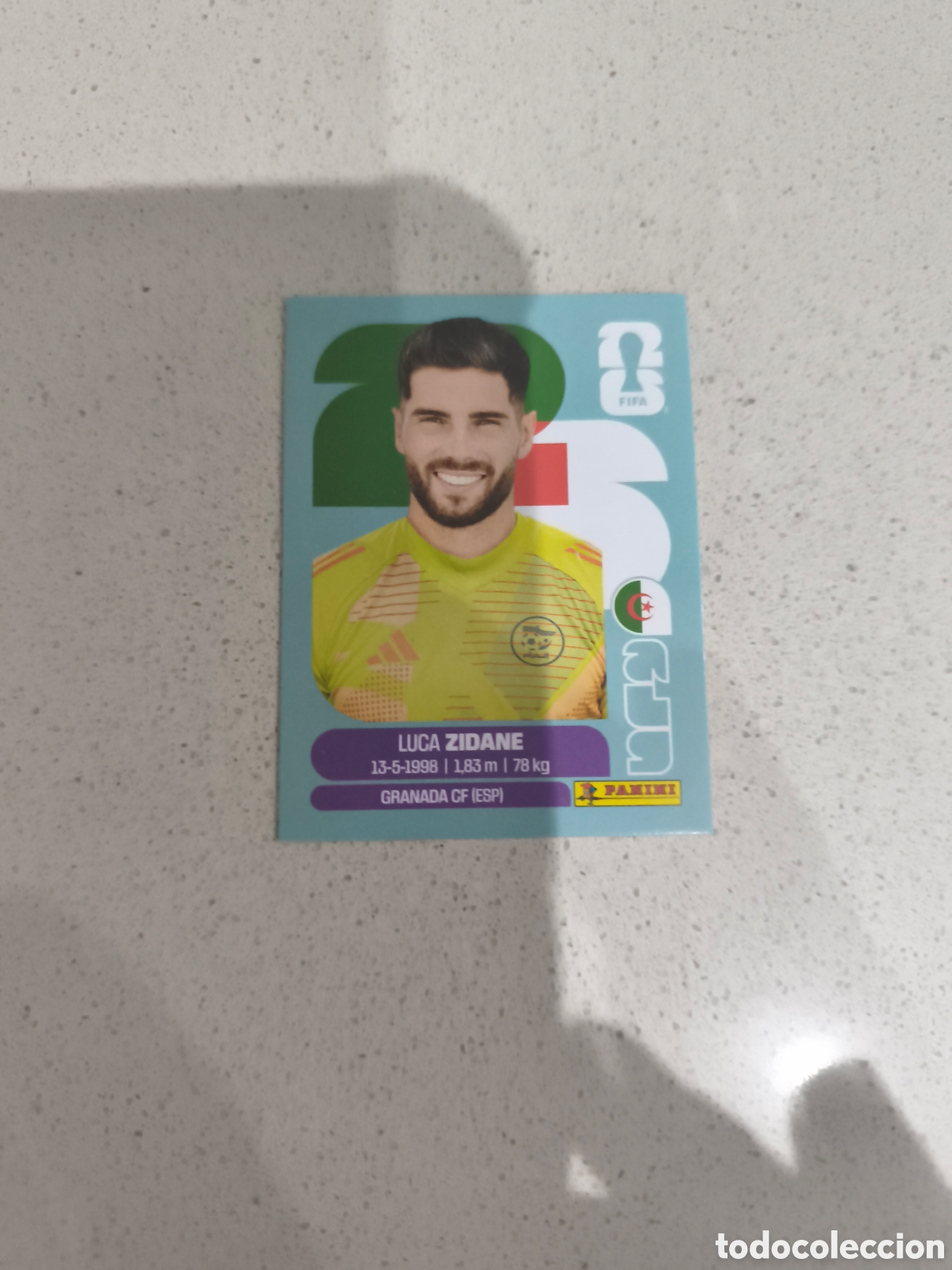 Cartes &agrave; collectionner de Football: CROMO ROOKIE LUCA ZIDANE ARGELIA. SET ACTUALIZACI&Oacute;N MUNDIAL 2026. PANINI.