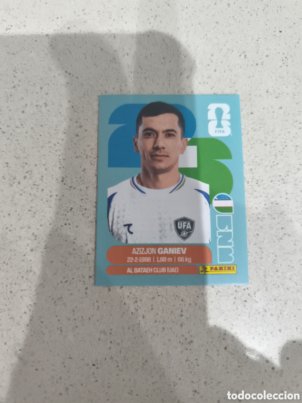 Cromos de f&uacute;tbol: CROMO GANIEV UZBEKISTAN. SET ACTUALIZACI&Oacute;N MUNDIAL 2026. PANINI.