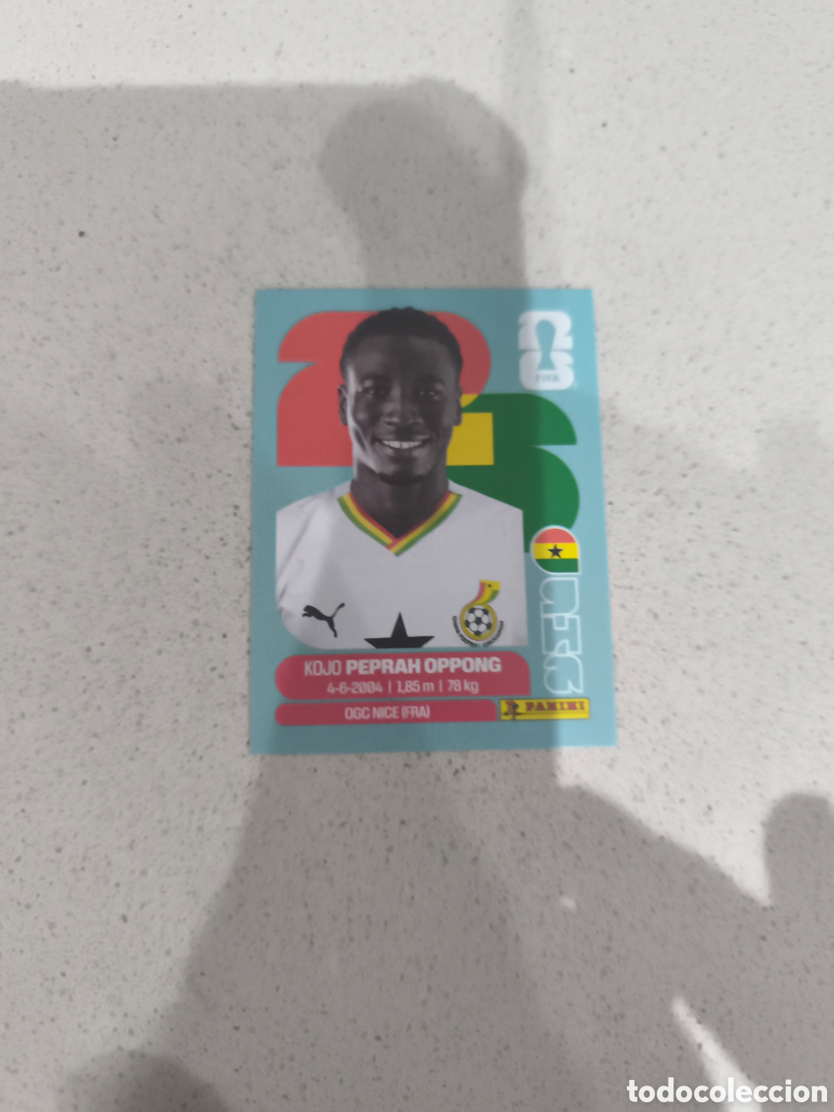 Cromos de f&uacute;tbol: CROMO PEPRAH OPPONG GHANA. SET ACTUALIZACI&Oacute;N MUNDIAL 2026. PANINI.