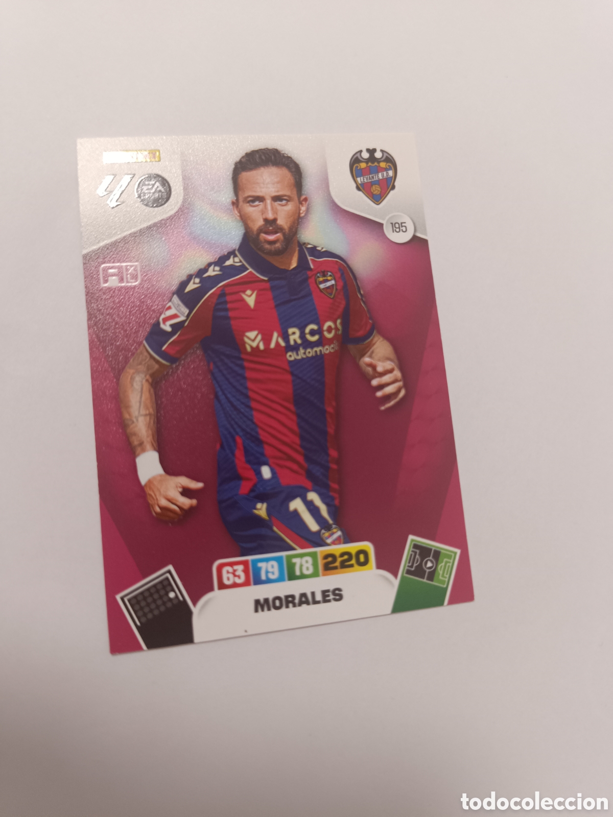 Cromos de f&uacute;tbol: Adrenalyn 25-26 levante morales 195