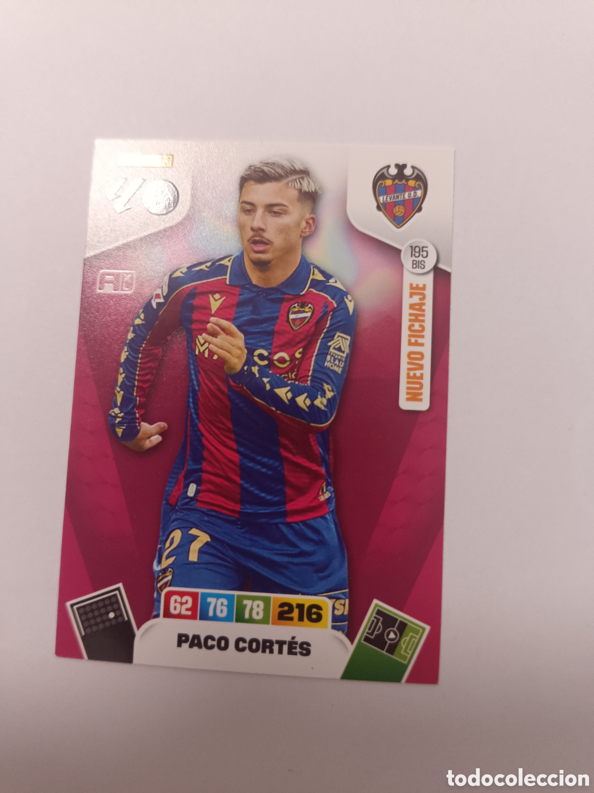 Cromos de f&uacute;tbol: Adrenalyn 25-26 levante 195 bis paco Cortes
