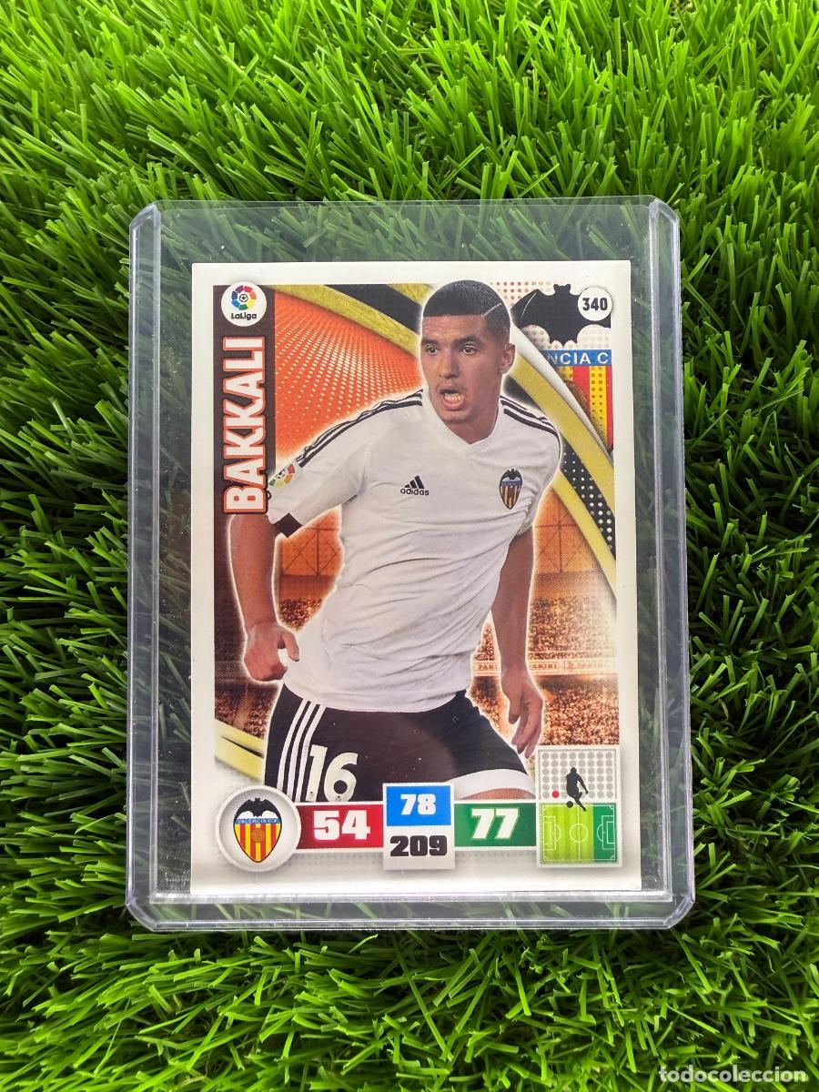 Cromos de f&uacute;tbol: N&ordm; 340 Bakkali Valencia CF Adrenalyn XL 15 16