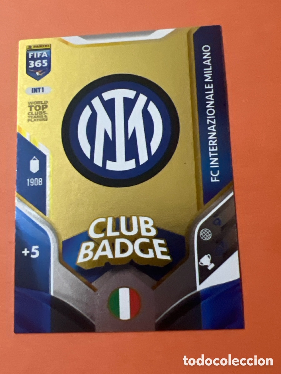 Cromos de f&uacute;tbol: C6449. INT1 CLUB BADGE ESCUDO (INTER MILAN) ADRENALYN XL FIFA 365. 2026