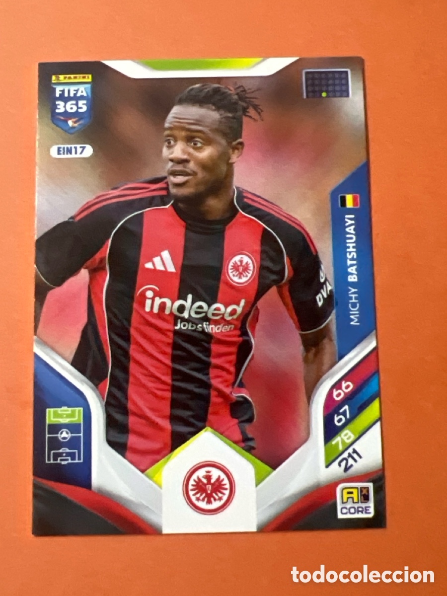 Cromos de f&uacute;tbol: C6450. N&ordm; EIN17 Michy Batshuayi Eintracht Frankfurt Adrenalyn XL FIFA 365 2026
