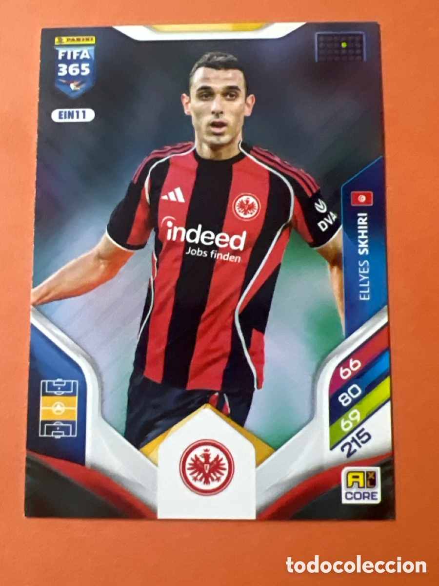 Cromos de f&uacute;tbol: C6455. EIN11 ELLYES SKHIRI (EINTRACHT FRANKFURT) PANINI ADRENALYN XL FIFA 365 2026 26