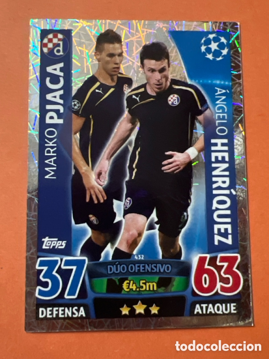 Cromos de f&uacute;tbol: C6475. 432 PJACA HENRIQUEZ DINAMO ZAGREB TOPPS MATCH ATTAX 2015 2016 CROMO 15 16 FUTBOL