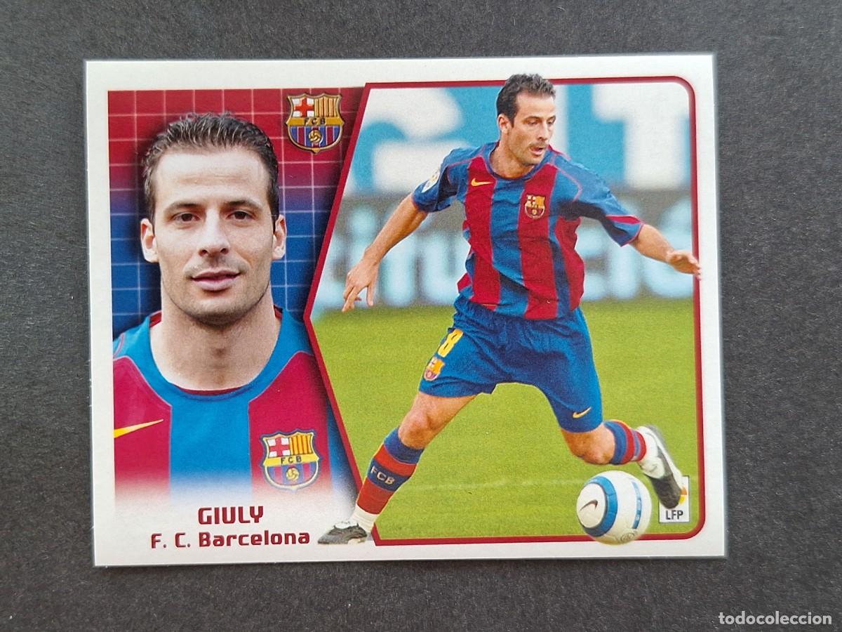 Cromos de f&uacute;tbol: L5 GIULY F. C. BARCELONA LIGA ESTE 2005 2006 05 06 NUNCA PEGADO SIN PEGAR
