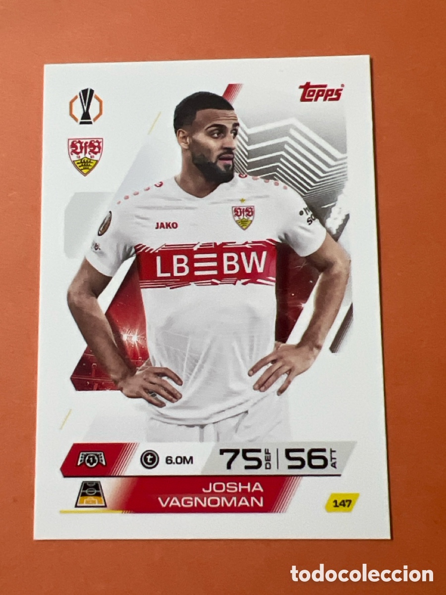 Cromos de f&uacute;tbol: C6483. 147 JOSHA VAGNOMAN STUTTGART TOPPS MATCH ATTAX 2025 2026 25 26 CROMO PANINI