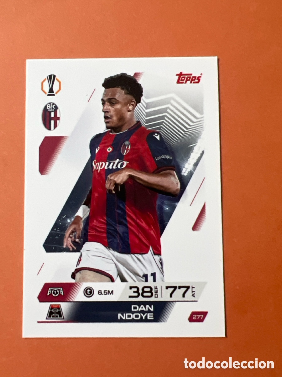 Cromos de f&uacute;tbol: C6484. 277 DAN NDOYE BOLOGNA 1909 TOPPS MATCH ATTAX 2025 2026 25 26 CROMO PANINI