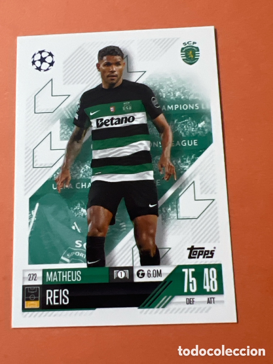 Cromos de f&uacute;tbol: C6489. 272 MATHEUS REIS SPORTING DE LISBOA MATCH ATTAX 2024 2025 TOPPS