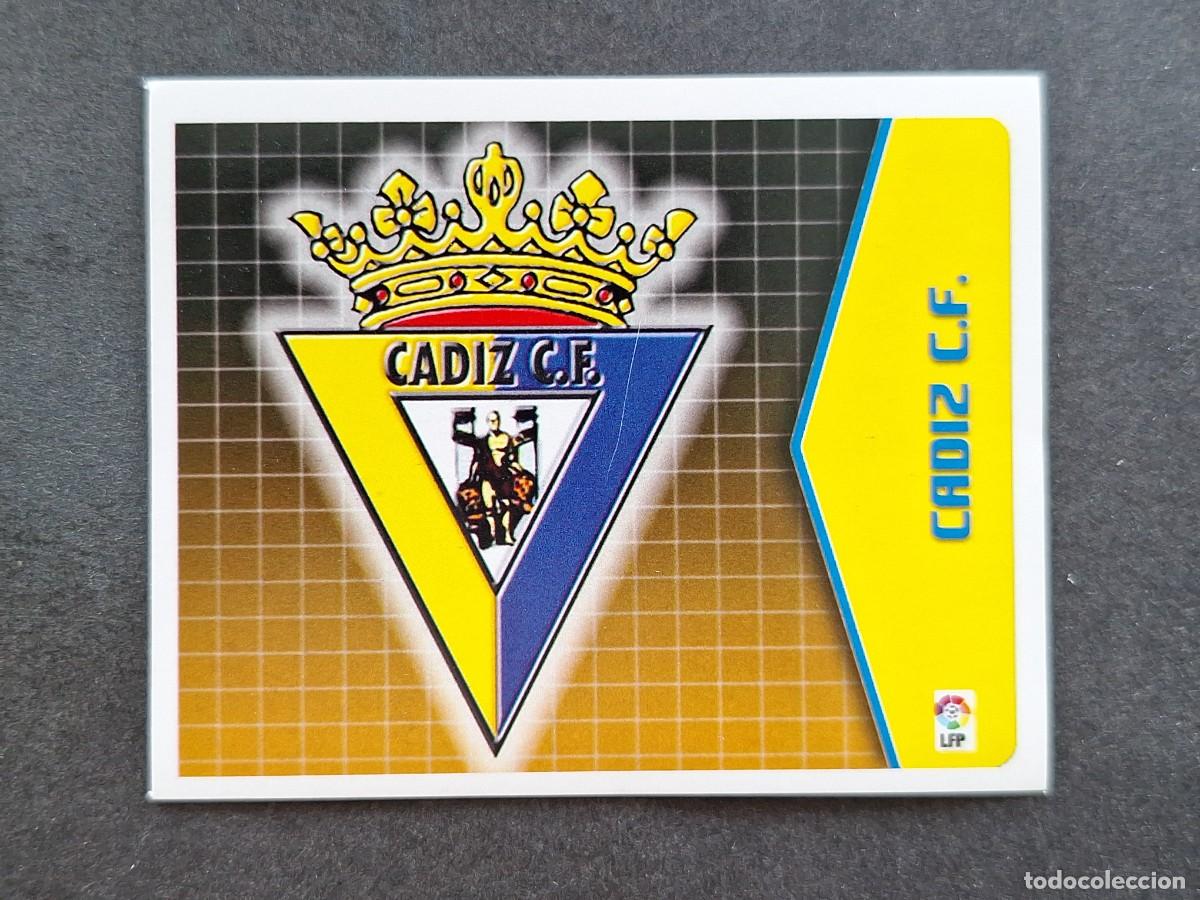 Cromos de f&uacute;tbol: L5 ESCUDO CADIZ C. F. LIGA ESTE 2005 2006 05 06 NUNCA PEGADO SIN PEGAR