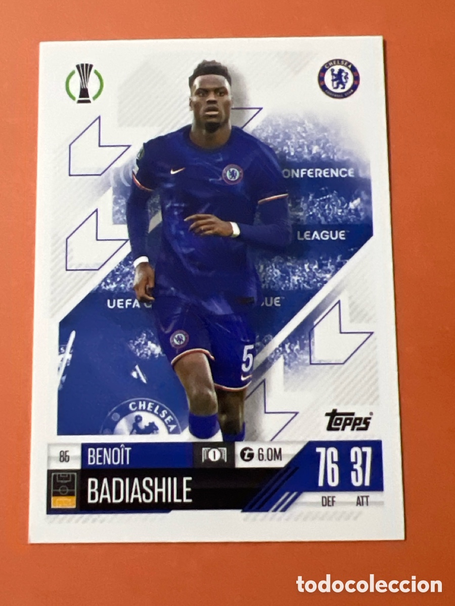 Cromos de f&uacute;tbol: C6492. 85 BENOIT BADIASHILE CHELSEA MATCH ATTAX 2024 2025 TOPPS