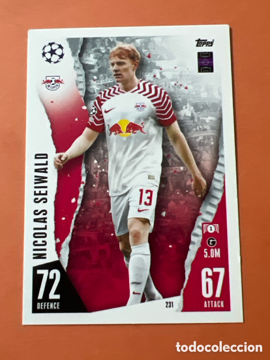 Cromos de f&uacute;tbol: C6496. 231 NICOLAS SEIWALD RB LEIPZIG MATCH ATTAX 2023 2024 TOPPS