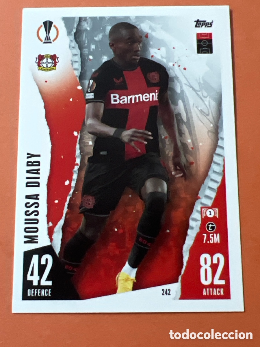Cromos de f&uacute;tbol: C6500. CROMO CARD DIABY BAYERN LEVERKUSEN 242 CHAMPIONS LEAGUE 2023 2024 23 24 TOPPS