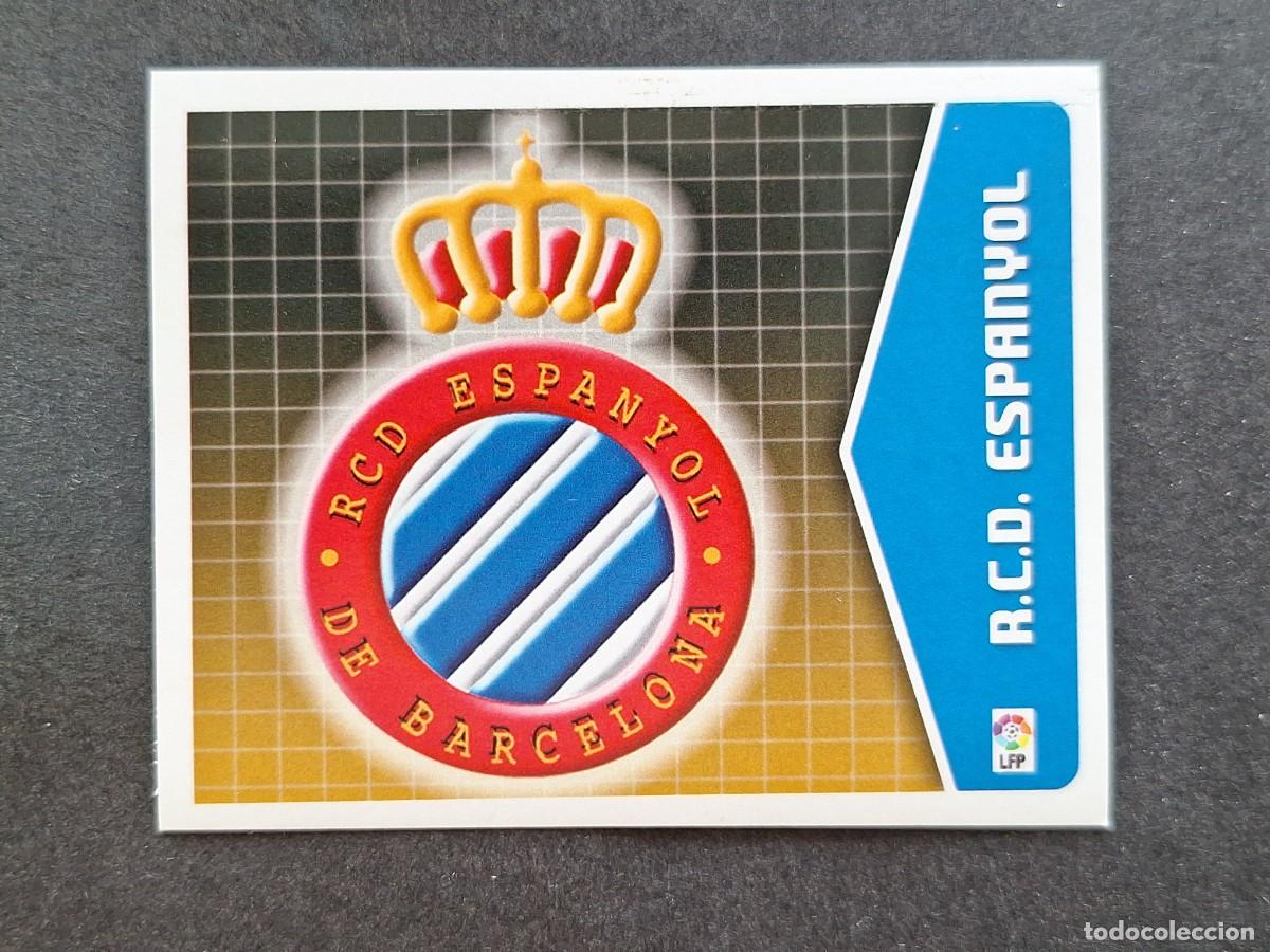 Cromos de f&uacute;tbol: L5 ESCUDO R. C. D. ESPA&Ntilde;OL LIGA ESTE 2005 2006 05 06 NUNCA PEGADO SIN PEGAR