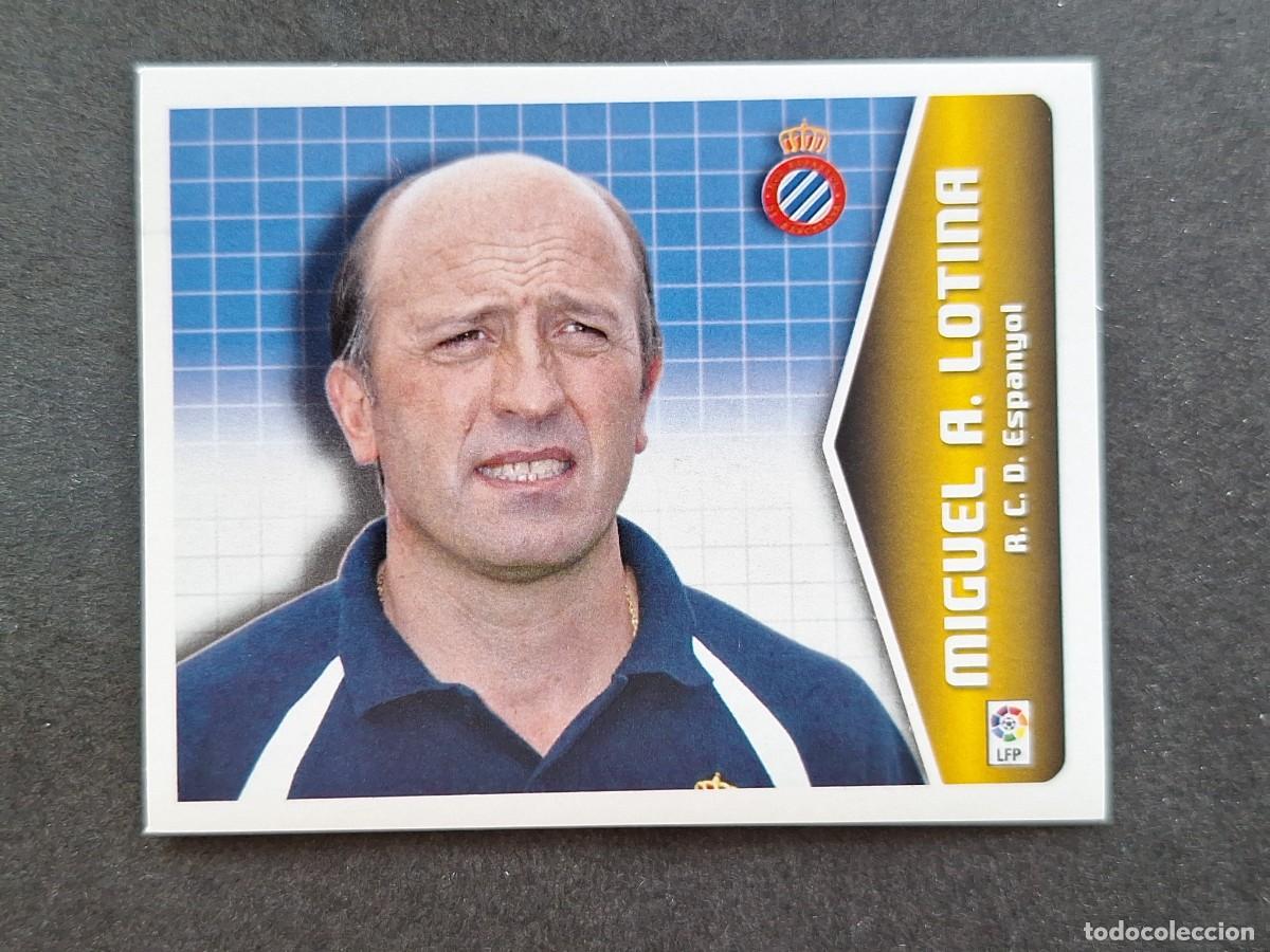 Cromos de f&uacute;tbol: L5 MGUEL A. LOTINA ENTRENADOR R. C. D. ESPA&Ntilde;OL LIGA ESTE 2005 2006 05 06 NUNCA PEGADO SIN PEGAR