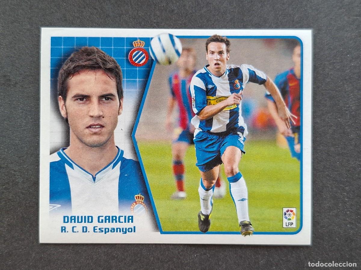 Cromos de f&uacute;tbol: L5 DAVID GARCIA R. C. D. ESPA&Ntilde;OL LIGA ESTE 2005 2006 05 06 NUNCA PEGADO SIN PEGAR