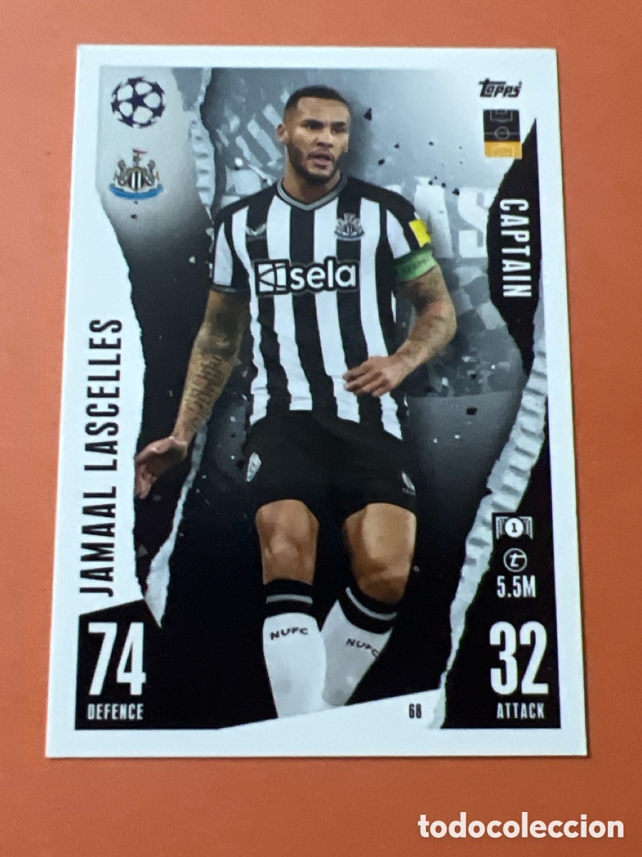 Cromos de f&uacute;tbol: C6510. 68 JAMAAL LASCELLES NEWCASTLE UNITED MATCH ATTAX 2023 2024 TOPPS CAPTAIN