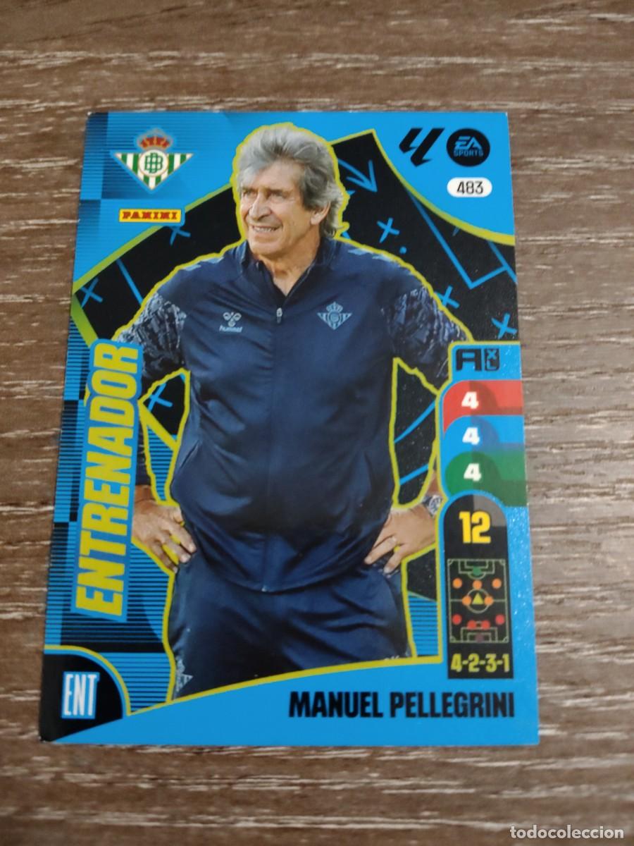 Cromos de f&uacute;tbol: 483 Pellegrini entrenador Betis Adrenalyn 2024-25