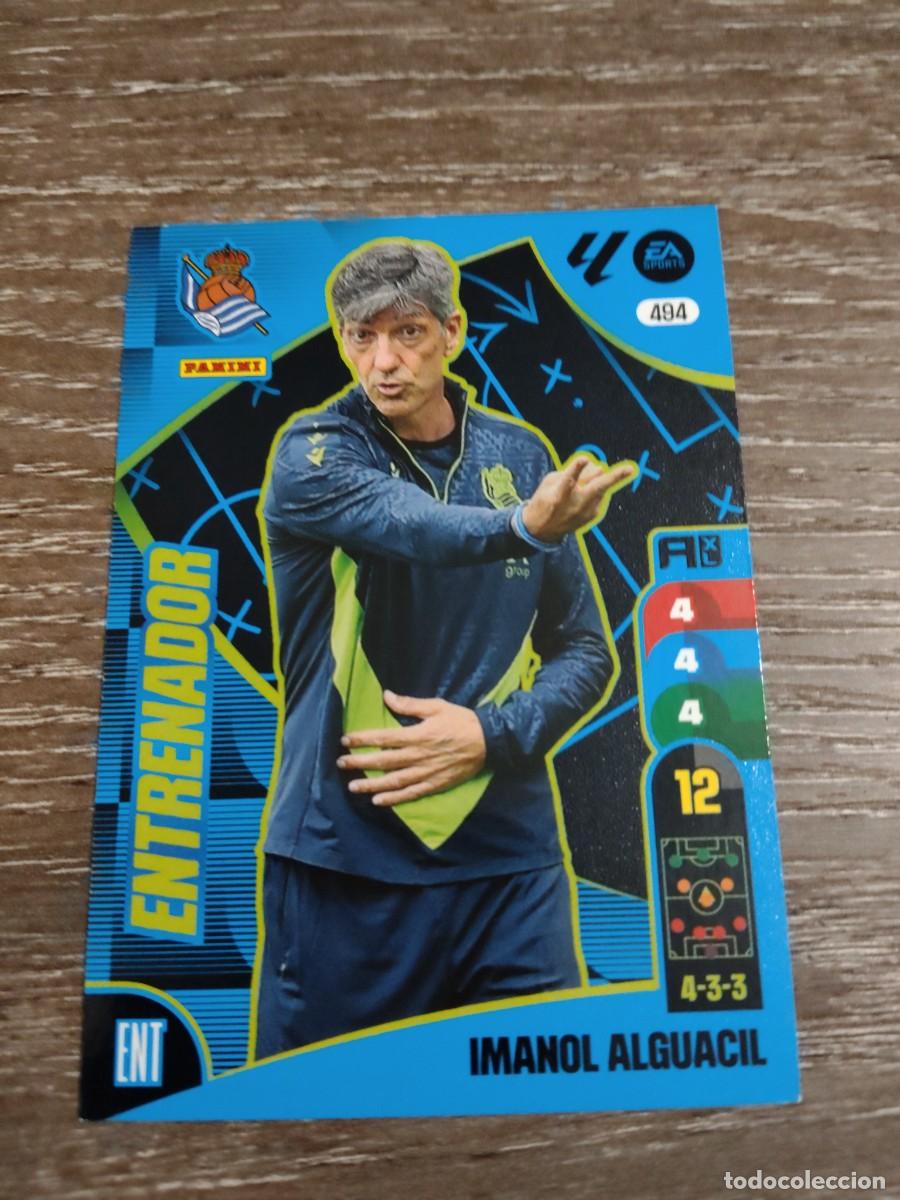 Cromos de f&uacute;tbol: 494 alguacil entrenador real sociedad Adrenalyn 2024-25