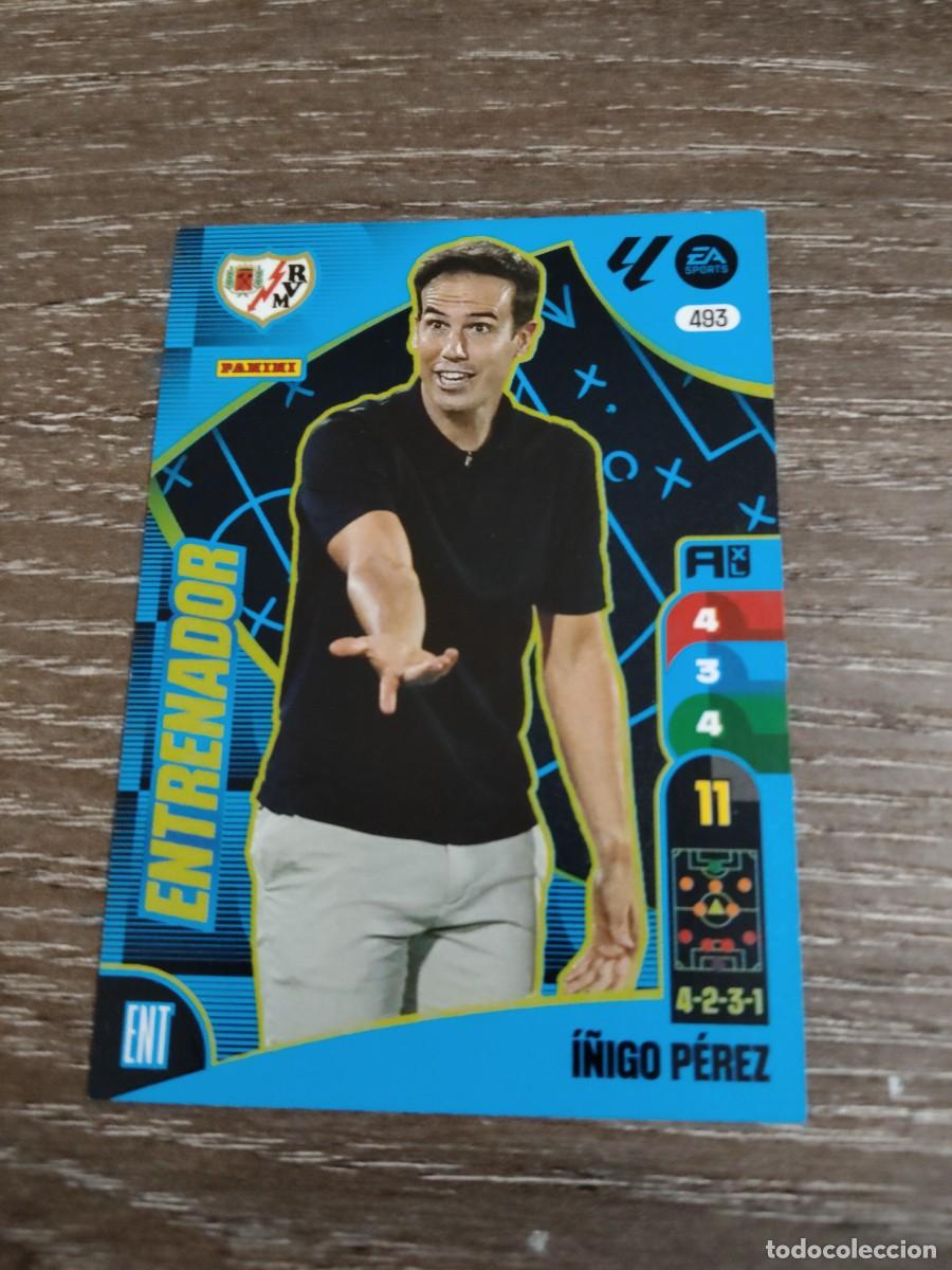 Cromos de f&uacute;tbol: 493 &Iacute;&ntilde;igo P&eacute;rez entrenador rayo vallecano Adrenalyn 2024-25