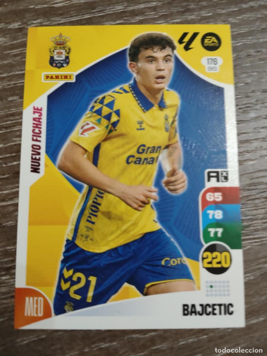 Cromos de f&uacute;tbol: 176 bis bajcetic nuevo fichaje las palmas Adrenalyn 2024-25