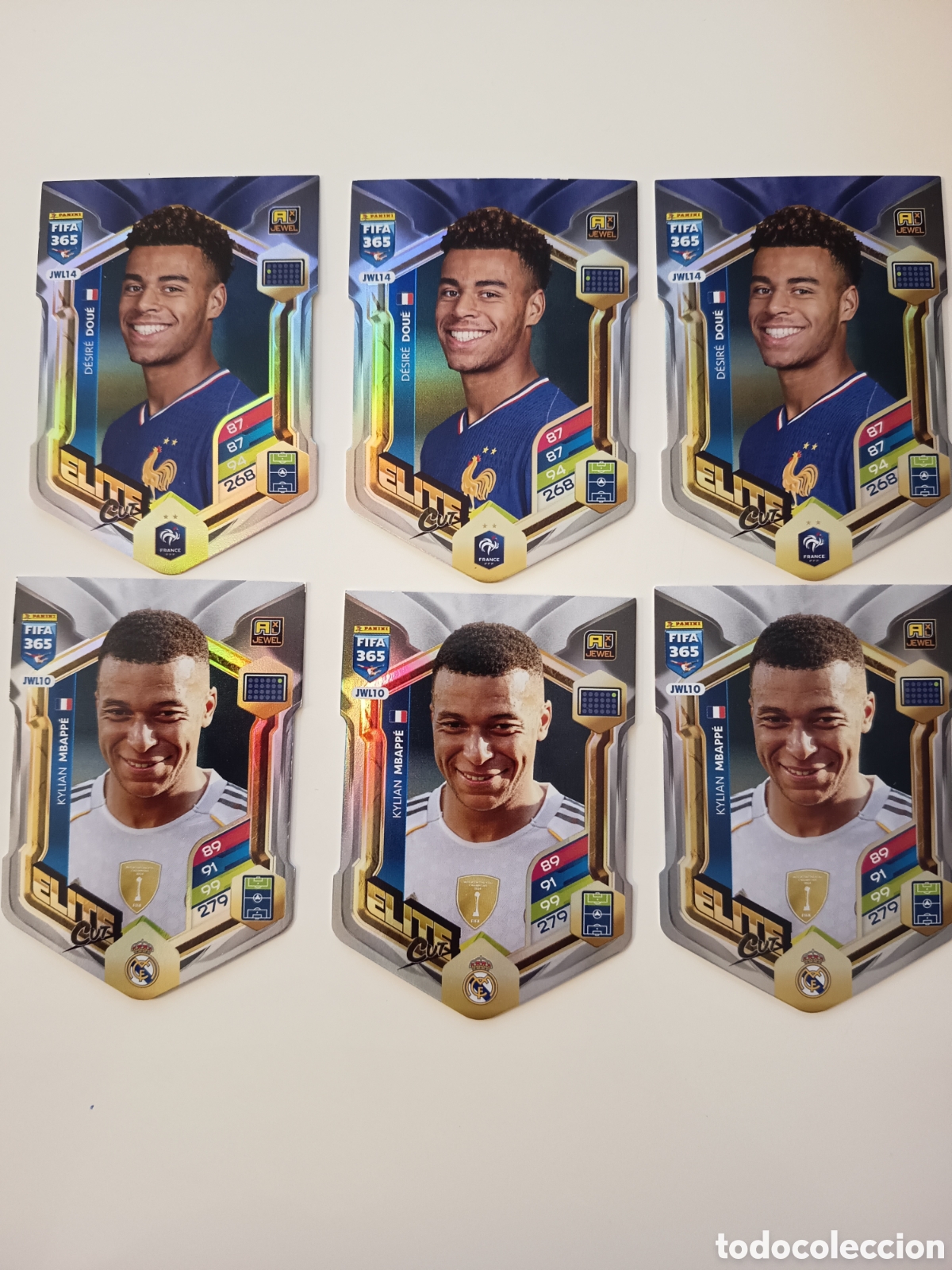 Cartes &agrave; collectionner de Football: Lote Elite cuts Mbappe y Doue 2025-2026