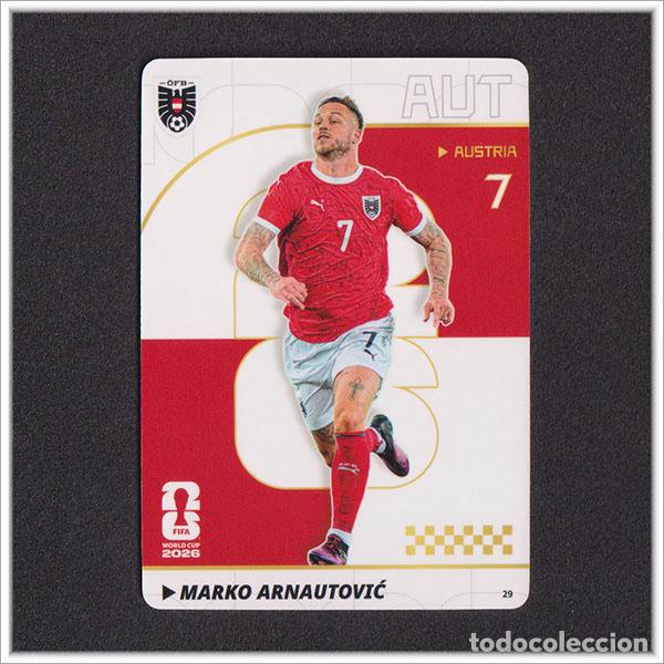 Cromos de f&uacute;tbol: FIFA WORLD CUP 2026 PANINI MARKO ARNAUTOVIC 29 AUT AUSTRIA MUNDIAL ALBUM - COLECCI&Oacute;N PREMIUM-