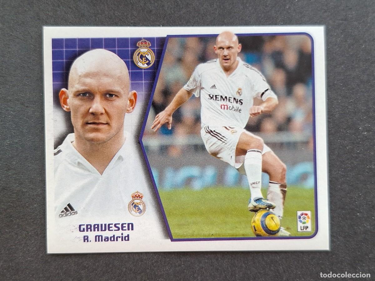 Cartes &agrave; collectionner de Football: L5 GRAVESEN REAL MADRID LIGA ESTE 2005 2006 05 06 NUNCA PEGADO SIN PEGAR