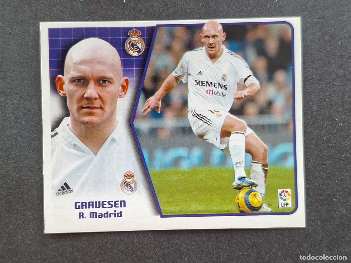 Cartes &agrave; collectionner de Football: L5 GRAVESEN REAL MADRID LIGA ESTE 2005 2006 05 06 NUNCA PEGADO SIN PEGAR