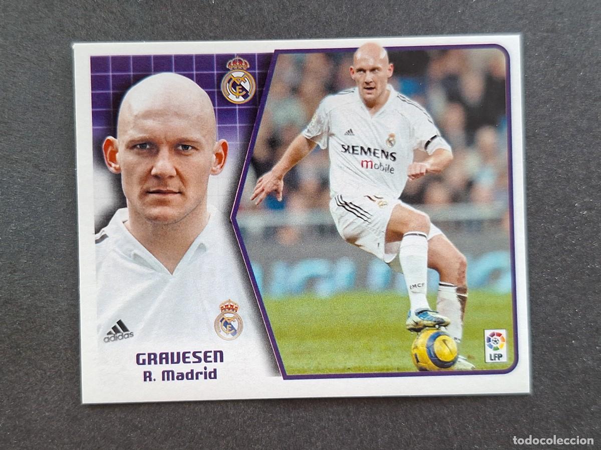 Cartes &agrave; collectionner de Football: L5 GRAVESEN REAL MADRID LIGA ESTE 2005 2006 05 06 NUNCA PEGADO SIN PEGAR