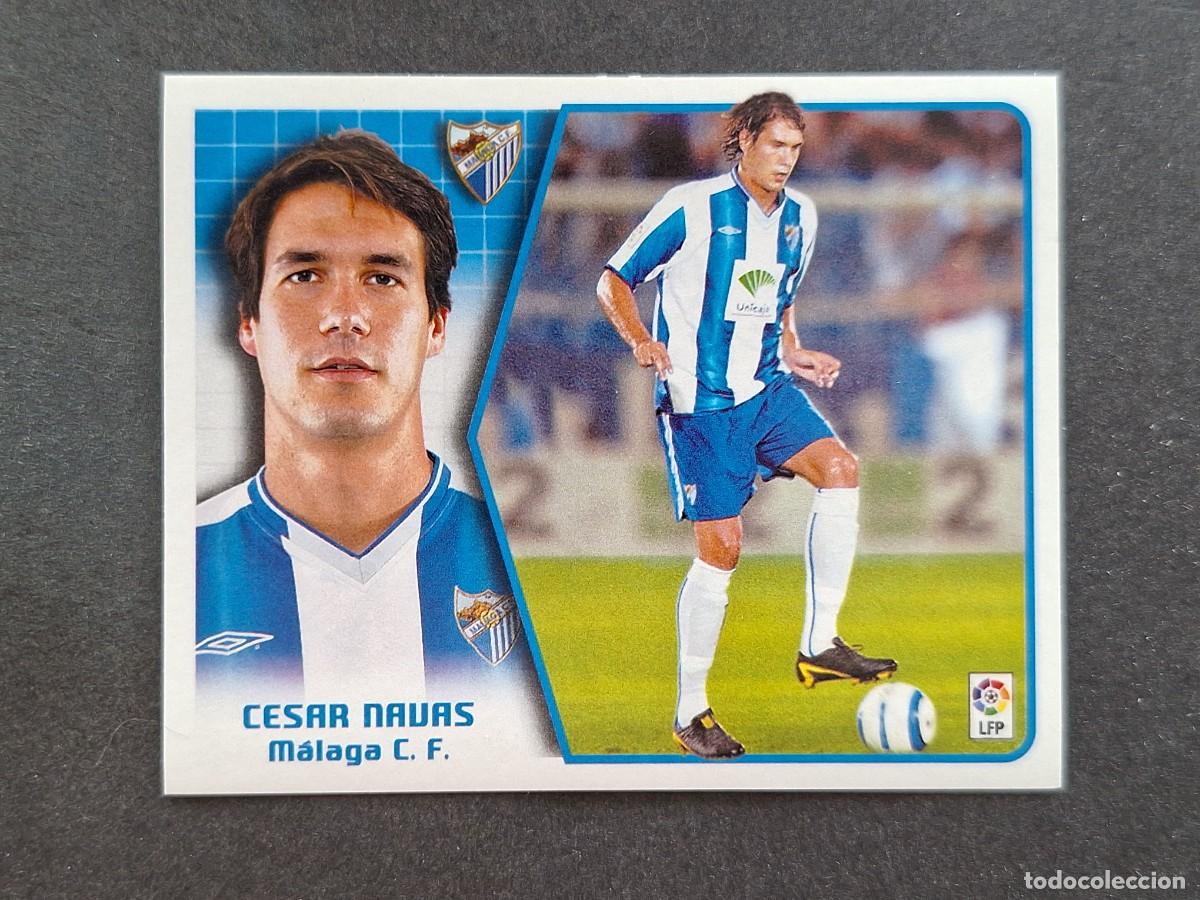 Figurine di Calcio: L5 CESAR NAVAS MALAGA C. F. LIGA ESTE 2005 2006 05 06 NUNCA PEGADO SIN PEGAR
